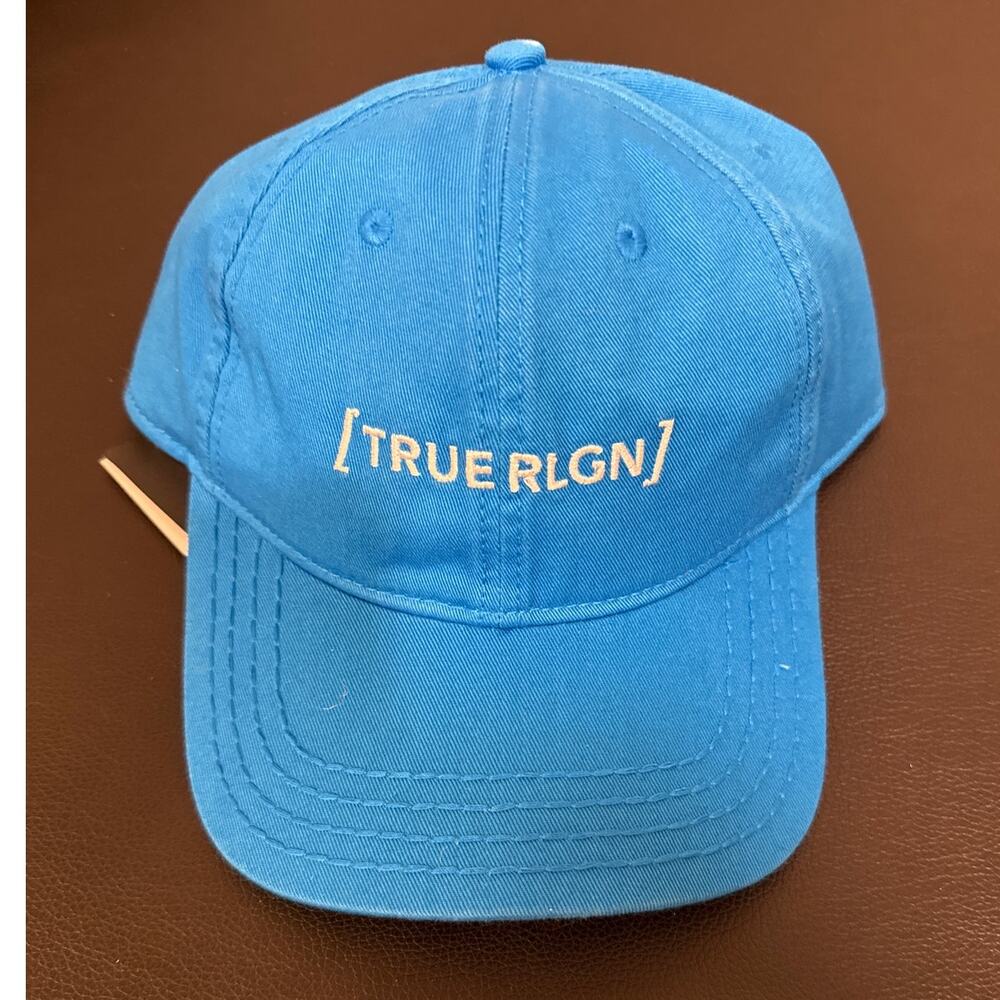 NEW True Religion Core Bracket Baseball Cap Hat Light Blue TR2694 OSFM